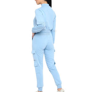 Nouveau style de survêtements décontractés solides pour femmes 100% coton vêtements d'hiver Service OEM - Product Image 2