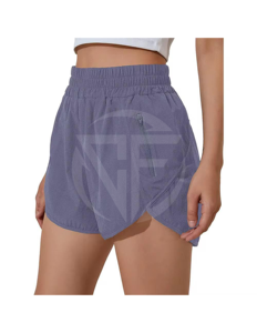 Short en coton éponge de qualité supérieure pour femmes, fermeture à la taille élastique confortable, tissu en polyester français décontracté - Product Image 5