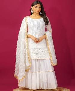 Ropa elegante y sexy para mujer Proveedor al por mayor Moda informal Comprar a granel en línea Vestidos indios paquistaníes parte superior inferior dupatta - Product Image 1