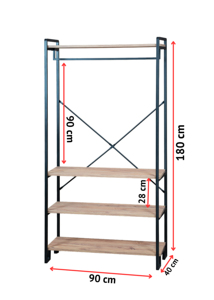 open closet garment rack clothes rack with shelves industrial garment rack metal <b>frame</b> wardrobe freestanding clothes rack c - Product Image 6