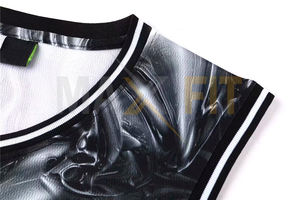 Camiseta de baloncesto con impresión por sublimación personalizada ODM y OEM MAXFIT ENTERPRISES ofrece un diseño de uniforme universitario de talla grande - Product Image 2