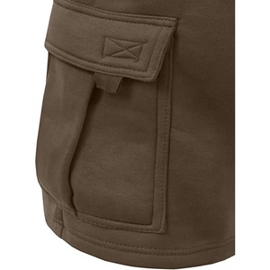 Short de survêtement d'été décontracté en molleton de coton pour hommes personnalisé taille élastique cordon de serrage cargo de gymnastique avec motif solide pour streetwear - Product Image 6