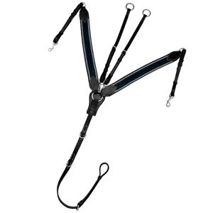 Plastron en cuir de cheval en forme de feuille de qualité supérieure avec lignes élastiques et blanches vertes sur mesure - Product Image 2