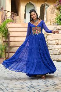 Vestido amarillo con estilo de diseñador indio más vendido, última ropa Navratri con trabajo elegante para fiesta, Ropa Étnica, estilo tradicional - Product Image 4