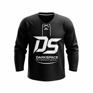 Vêtements de hockey sur glace en polyester 100 % personnalisables avec impression en relief, numéros, respirants, durables, antibactériens, séchage rapide, vente en gros - Product Image 4