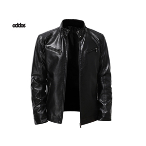 Chaqueta de Cuero Sintético para Hombre, Parka de Material de Alta Calidad, Desgastada, de Piel de Cordero Auténtica, Diseño Personalizado - Product Image 3