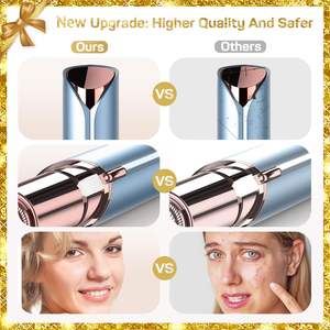 Depiladora Eléctrica Facial para Mujer con 2 Cabezales de Repuesto, Depiladora de Doble Cuchilla - Product Image 2