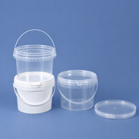 Seau en plastique PP de qualité alimentaire durable avec couvercle 750 ml, écologique, hermétique, pour emballage de crème glacée, bonbons, biscuits, vente en gros