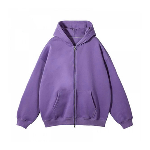 Streetwear Acid Wash Hoodies Logo Personnalisé Zip Up Hoodies Hommes Vintage Mode Baggy Double Zipper Hoodies Taille Confortable - Product Image 6