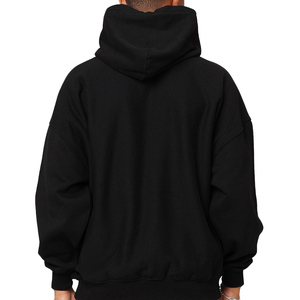 Personalizado 500 GSM vintage en blanco Sin cuerdas Sudaderas con capucha de gran tamaño de peso pesado recortado Sudaderas con capucha sudaderas para OEM - Product Image 3