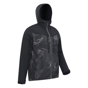 Chaqueta Softshell de alta calidad para hombre hecha a medida con logotipo y etiquetas Material polar con cuello con capucha - Product Image 5