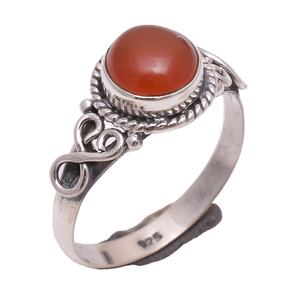 ธรรมชาติ Carnelian แหวนสำหรับผู้หญิงและผู้ชาย925เครื่องประดับเงินสเตอร์ลิงแหวนซัพพลายเออร์ผู้ผลิต - Product Image 1