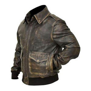 Chaquetas de Cuero para Hombre de Fábrica de Pakistán, Chaqueta de Cuero Genuino, Estilo Urbano, Chaqueta Bomber de Cuero para Hombre, Elegante - Product Image 4
