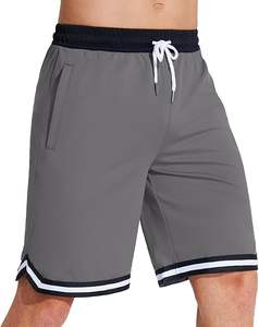 Pantalones cortos de malla de poliéster con patrón sólido de talla grande personalizados, pantalones cortos básicos de verano para entrenamiento atlético, gimnasio, Joggers con logotipo personalizado ecológico - Product Image 1