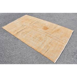 Tapis Patchwork Orange Moderne 4.9X8.1 pieds Abstrait Rectangle Design Laine Grande Surface Tapis Turc pour Adolescent Salon Latex - Product Image 2