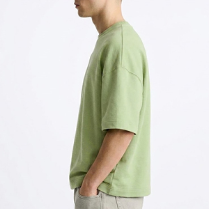 Camiseta de Hombre de Algodón 100% Jersey, 180 GSM, Ligera, de Color Sólido, con Hombros Caídos, Estilo Hip Hop, de Secado Rápido, Venta Caliente - Product Image 5