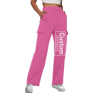 Personalizado 100% algodón OEM mujeres polar Jogger pantalones de chándal con bolsillos suave cálido Casual Bottoms para invierno Streetwear - Product Image 1
