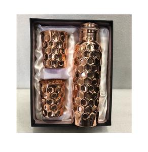 Botella de cobre impresa de edición limitada Premium, botella de agua de cobre de 700 ML, regalo hecho a mano personalizado, artesanía de Moradabad - Product Image 3