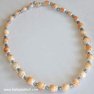 เครื่องประดับเปลือกหอยมุกเทียมธรรมชาติสร้อยคอลูกปัดเปลือกหอยรูปดวงจันทร์ศิลปะลวดลายของขวัญสำหรับชาวพุทธ - Product Image 1