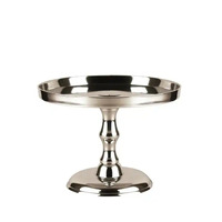 Aluminium Crystal 2-Tier Cake Stand Perak Berlapis Emas Ramah Lingkungan Aman untuk Mesin Pencuci Piring Nampan Penyajian Makanan/Camilan untuk Ulang Tahun/Pernikahan.