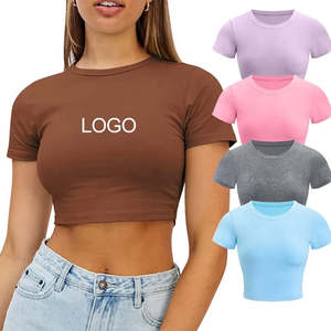 Camisetas Cortas Blancas de Secado Rápido para Fitness, OEM 2026, Camisetas Sexys para Mujer, Modernas, Orgánicas, Recicladas y Elásticas - Product Image 1