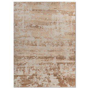 Tapis Kavi en laine et soie de bambou noué à la main, motif abstrait, pour la décoration de la maison, du salon ou du couloir, taille 9x12 - Esk-431 - Product Image 1
