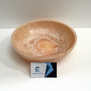 Saladier en résine motif marbré blanc tourbillon de qualité supérieure Nouveauté Designer Bols de service de qualité alimentaire Vaisselle écologique - Product Image 1