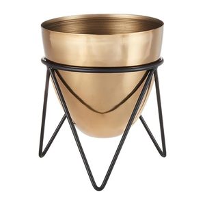 Venta al por mayor de alta calidad de metal de acero inoxidable macetero diseños a medida maceteros de metal para la salud de las plantas por HF CRAFTS - Product Image 1