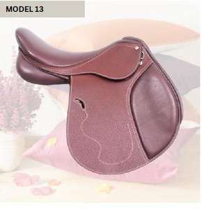 All Purpose Jumping Dressage Saddle Black Brown <b>Leather</b> <b>Synthetic</b> Manufactured in India for English Horse Racing Owners - Product Image 3