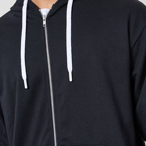 เสื้อฮู้ดมีซิปสำหรับผู้ชายผ้าฝ้าย100% มีสไตล์คอลเลกชั่นระบายอากาศได้ดีย้อมสีล้วนออกแบบโลโก้ได้ตามต้องการ - Product Image 5