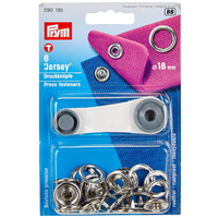 Prym 6pcs/pack 18mm Non-sew Jersey Press Fasteners Brass Ring with Fastener Pliers Press Tool Kit for Crafting