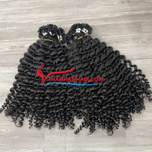 วิกต่อผมมนุษย์สีดำธรรมชาติแบบ100% ผมต่อแบบไม่พันกันไม่หลุดปลายแบนมีขนาดใหญ่ - Product Image 2