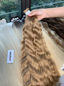 Extensiones de Cabello Humano Virgen al por Mayor, Extensiones de Cabello Humano Natural Ondulado Marrón de Alta Calidad, Super Double Drawn - Product Image 4