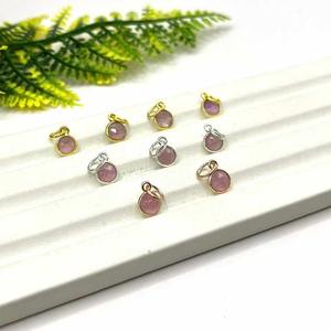 สร้อยคอเพชรรูปกุหลาบควอตซ์ทรงกลมขอบ6มม. ทำจากพลอยสเตอร์ลิงทำมือทำด้วยมือทำด้วยมือสำหรับเป็นของขวัญเครื่องประดับ - Product Image 2