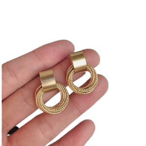 2026 diciembre oro perla grande y latón Boho joyería y accesorios Bielorrusia pendientes redondos de colores joyería - Product Image 2