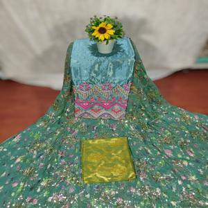 Nouvelle arrivée tendance, robe Fransawi Dirac en jacquard à perles de pierre, avec des couleurs vibrantes, motif floral pour les filles, événements de fête - Product Image 5