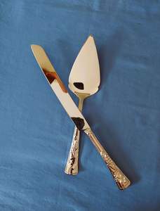 Premium Metal Cake <b>Knife</b> <b>Set</b> Perfect For Grand Celebrations And Elegant Dessert Presentation Events - Product Image 3