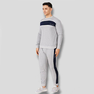 Men's Winter Tracksuits Hot Selling Grey <b>Crewneck</b> Sweatshirt and Jogging Trouser Pure Cotton Quick Dry-Winter Wear on Sale - Product Image 4