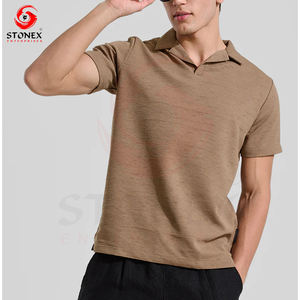 Polo de golf 100% coton pour homme, nouveau t-shirt à manches courtes avec bouton décoratif, taille ample et respirante - Product Image 5