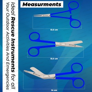 Juego de 3 tijeras Vaslcare Premium enfermería, fórceps hemostáticos manuales con abrazadera, tijeras de vendaje quirúrgico para vasectomía - Product Image 6