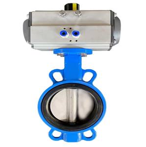 Válvula de Mariposa de Hierro Fundido de la Mejor Calidad C Way, Disco de Hierro SG, Actuador Neumático, Uso Industrial, 1 Año de Garantía para Suministro de Agua - Product Image 1