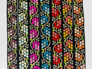 Luxe Floral vigne brodé dentelle garniture Saree Blouse Lehenga Dupatta robe robe Costumes traditionnel noir Base Sexy fantaisie - Product Image 3