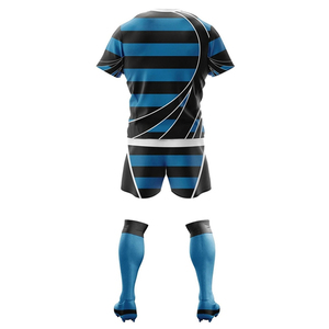 Vente en gros de kits de vêtements de sport de rugby, maillots et shorts d'équipe personnalisés, ensembles de tissus durables et respirants de haute qualité fournisseur OEM - Product Image 3