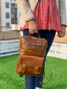 Nouvel arrivage de sacs à dos de voyage en cuir pleine fleur faits à la main véritable personnalisé unisexe rustique marron Vintage sacs à dos pour ordinateur portable - Product Image 4