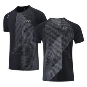 เสื้อยืดผ้าฝ้ายโพลีเอสเตอร์สีพื้นคอกลมแขนสั้นสำหรับ100% ผ้าโพลีเอสเตอร์100% ออกแบบได้ตามที่ต้องการ - Product Image 3