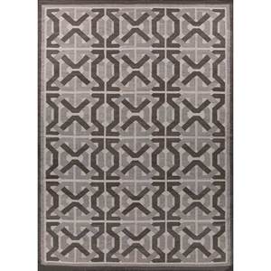 Alfombras Geométricas de Lana Alhambra en Gris y Negro, Tejido Plano para el Hogar, Pasillo, Rectangulares a Rayas-ADWL-13211 para Dormitorio, Sala de Estar - Product Image 1