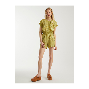 Shorts Estampados para Mujer, Mezcla de Viscosa, con Detalle de Llanta, Turquía - Product Image 6