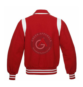 Veste universitaire Lettermen de baseball de qualité en vrac en cuir à manches longues et patch personnalisé Logo veste letterman unisexe - Product Image 2