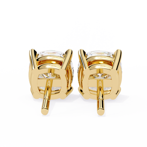 Beautiful 18K Gold Stud Earrings with Lab-Grown Diamond Trendy White Rose Yellow Gold Options for Parties - Product Image 6