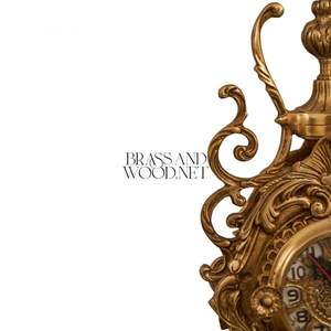 Antique brass ornate <b>mantel</b> <b>clock</b> with vintage decorative design luxury handmade classic timepiece for elegant interior decor - Product Image 4